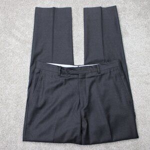 Neiman Marcus Pinot Pants Men 34x34 Gray Loro Piana Super 130s Wool Four Seasons